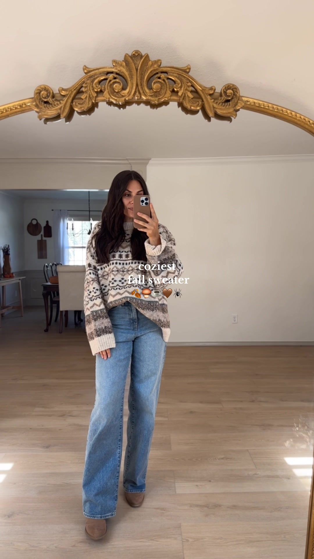 TikTok post by @interiorniche for greybandit. Caption reads: [...] #sweaterweather #oversizedsweater....