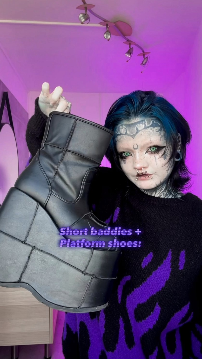 Instagram post by @virgoamity for Demonia Shoes. Caption reads: Does anyone else do this ?? 👀
-
Shoes: STACK-201....