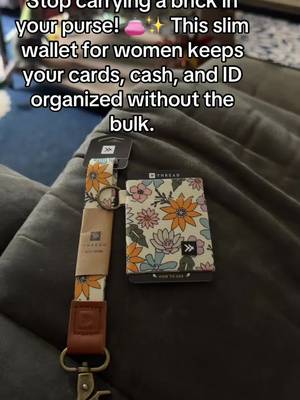 TikTok post by @pntsonfire for Thread Wallets. Caption reads: [...] #minimaliststyle #everydaycarry @Thread....