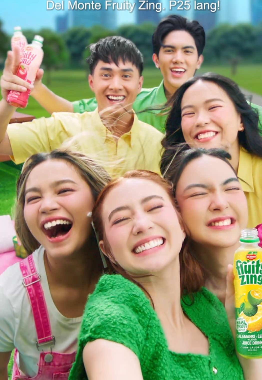 TikTok post by @vain6lorious for Del Monte. Caption reads: 😋😋 @Del Monte Philippines  #DelMonteFruityZing ....