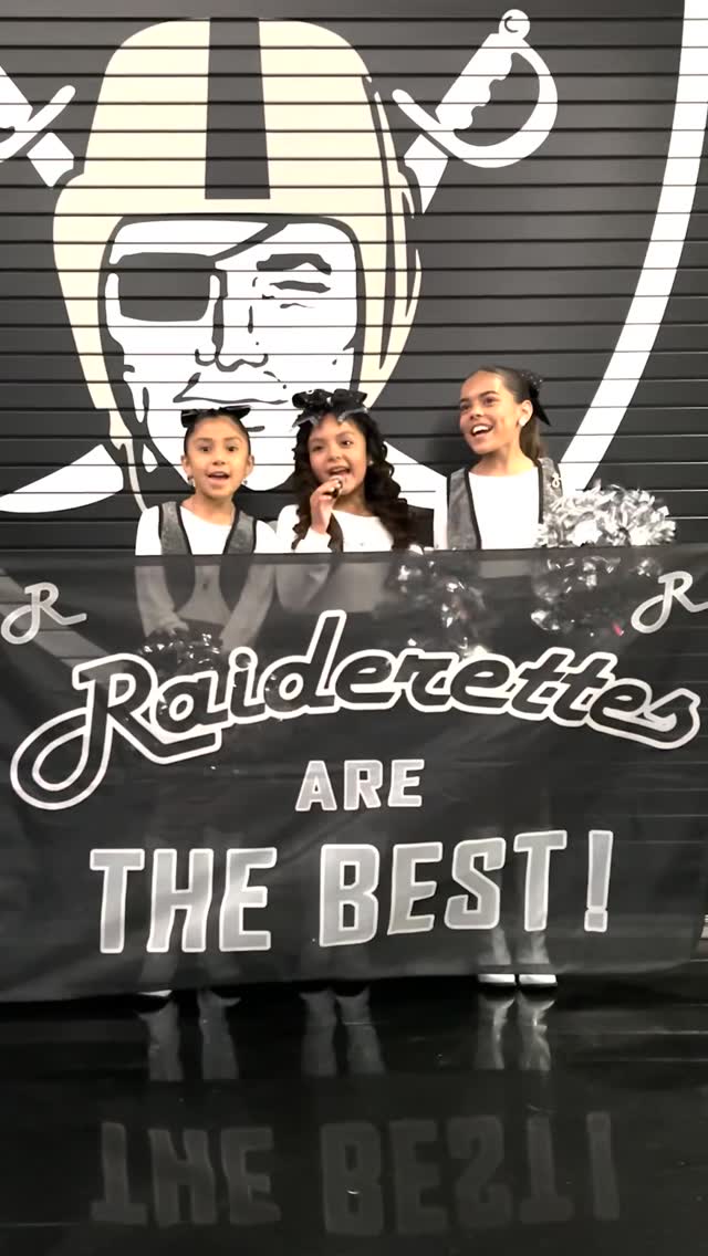 Instagram post by @raiderettes for Intermountain Health. Caption reads: I guess we are looking at our future lineup🖤....