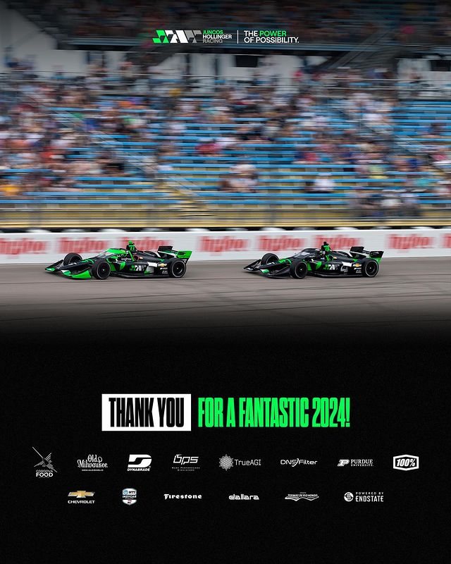 Instagram post by @juncoshollinger for 100% Bike. Caption reads: Thanks to all our sponsors for an amazing 2024....