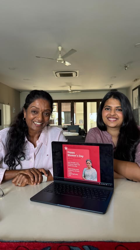 Instagram post by @mucherla.aruna for Canva. Caption reads: [...] Women’s World Template Collection! #ad....