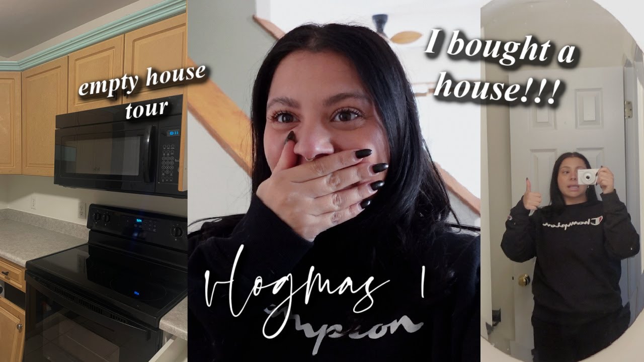YouTube post by @styledbysamvay for Ultrahuman. Caption reads: I bought my first house! Closing day & empty house....
