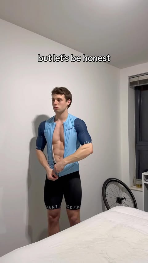 Instagram post by @jacobwardd for Styrkr. Caption reads: [...] to wear Lycra? Also, guess who’s now a....