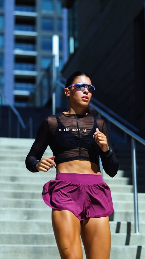 Instagram post by @sydelisehud for Gymshark Women. Caption reads: Heard the more you like your run fit, the faster....