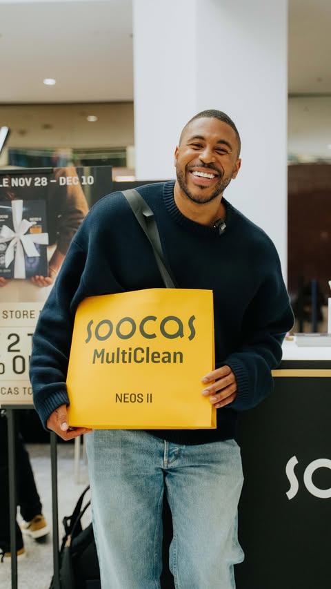 Instagram post by @blaiseffrench for Soocas. Caption reads: Stopped By The @soocasofficial Pop Up Shop At....