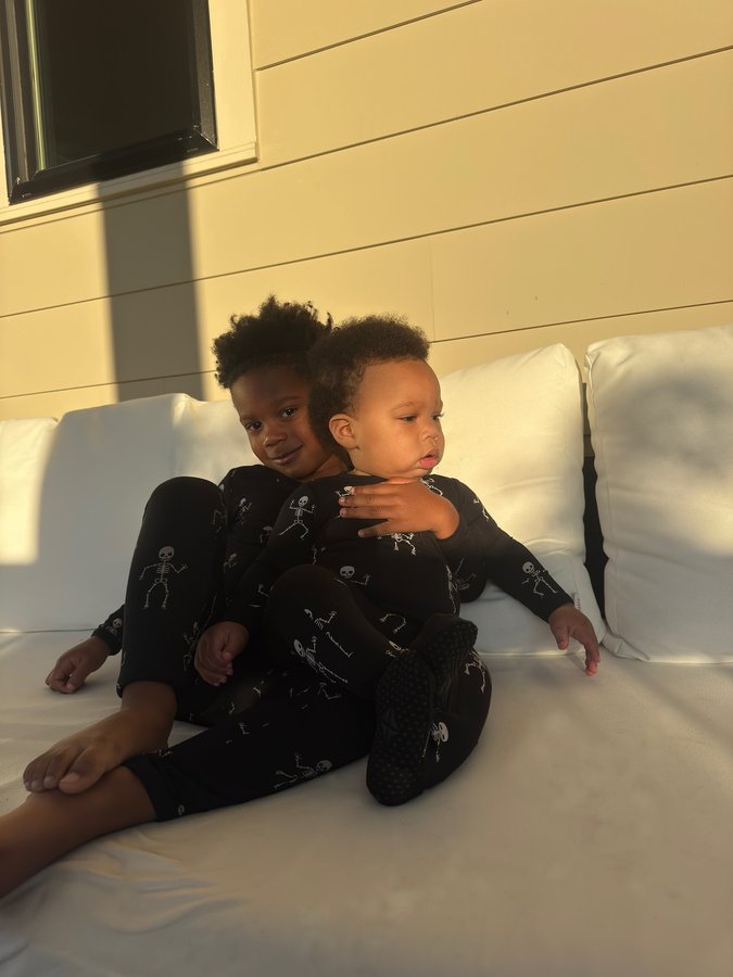 Instagram post by @paislib for Kyte Baby. Caption reads: The Foye boys 🥹 can you guys believe Jett is 9....