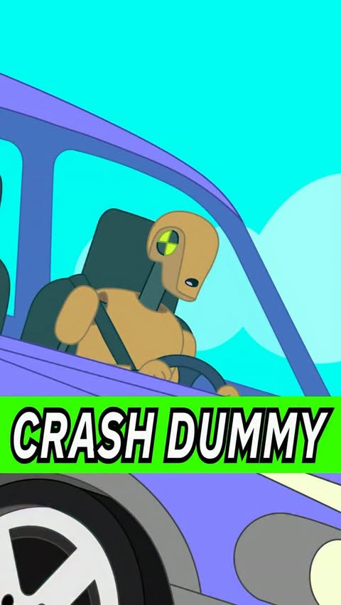Instagram post by @spaceskits for Morgan & Morgan. Caption reads: Crash Dummy 🚙💥🔥 #ad #funnyreels #humor #comedy....
