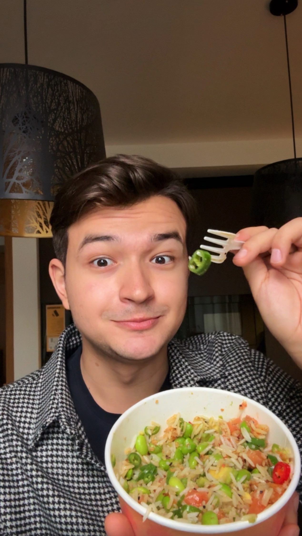 Instagram post by @dan_has_the_munchies for Wolt. Caption reads: Comanda prietenei tale Maria 👀 Oare am ghicit?....