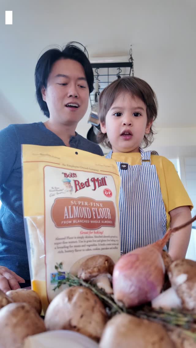 Instagram post by @cookingforlevi for Bob's Red Mill. Caption reads: We've been using @bobsredmill products for years....