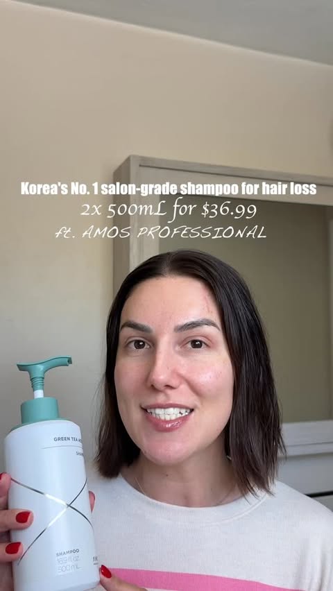 Instagram post by @adaatude for AMOS Professional. Caption reads: this shampoo is hair changing baby #AMOSPartner....