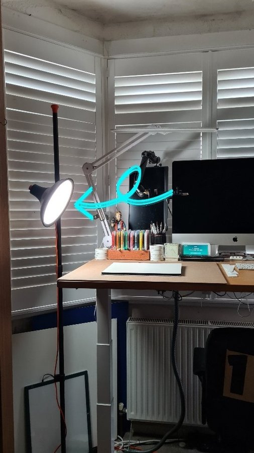 Instagram post by @maltzcreative for The Daylight Company. Caption reads: AD⚡️As an artist, I find natural light is key for....