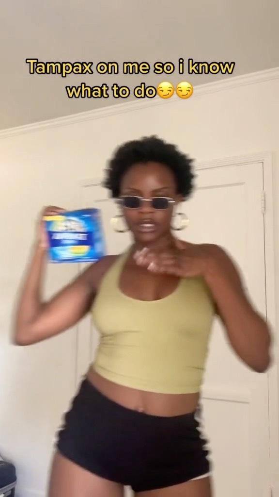 Instagram post by @adannaduru for Tampax. Caption reads: Where my Tampax girlies at ?? 😂 #ad @tampax.