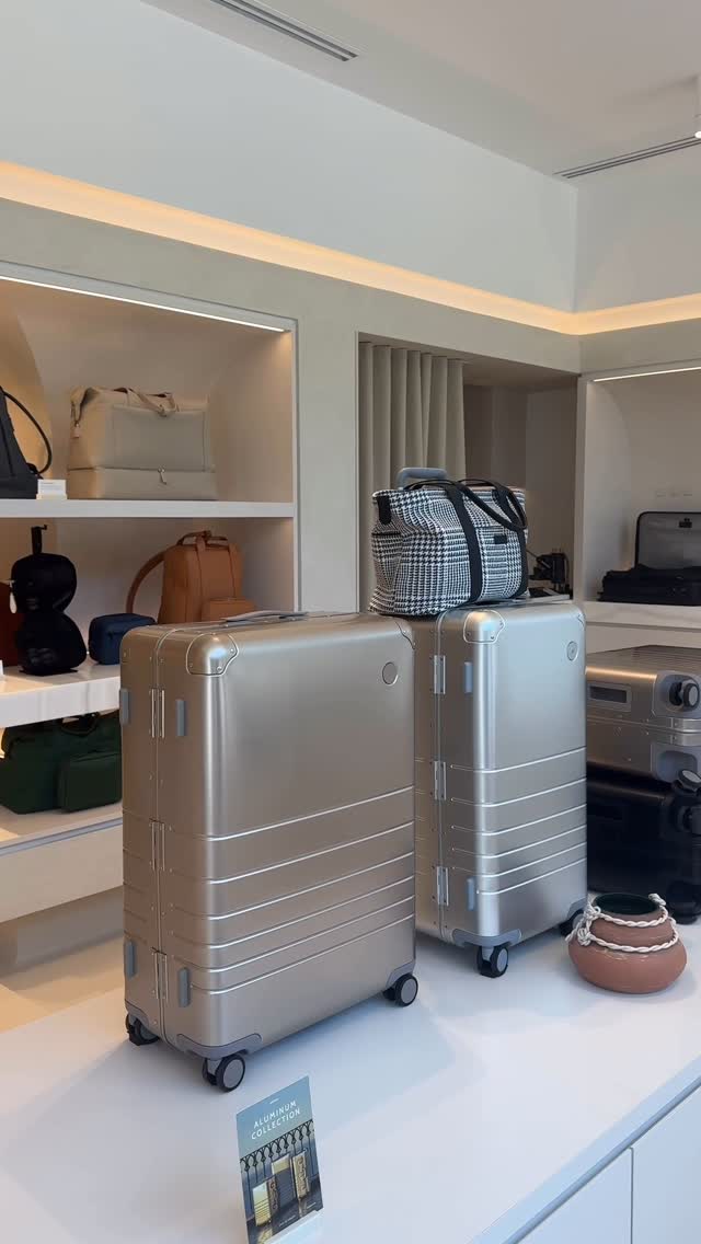 Instagram post by @marinarossa for Monos. Caption reads: the @monostravel expandable carry on is one of my....