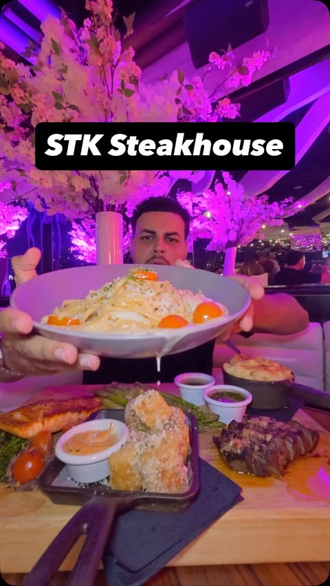 Instagram post by @prmshata for STK Steakhouse. Caption reads: Trying out @eatstk for the first time....