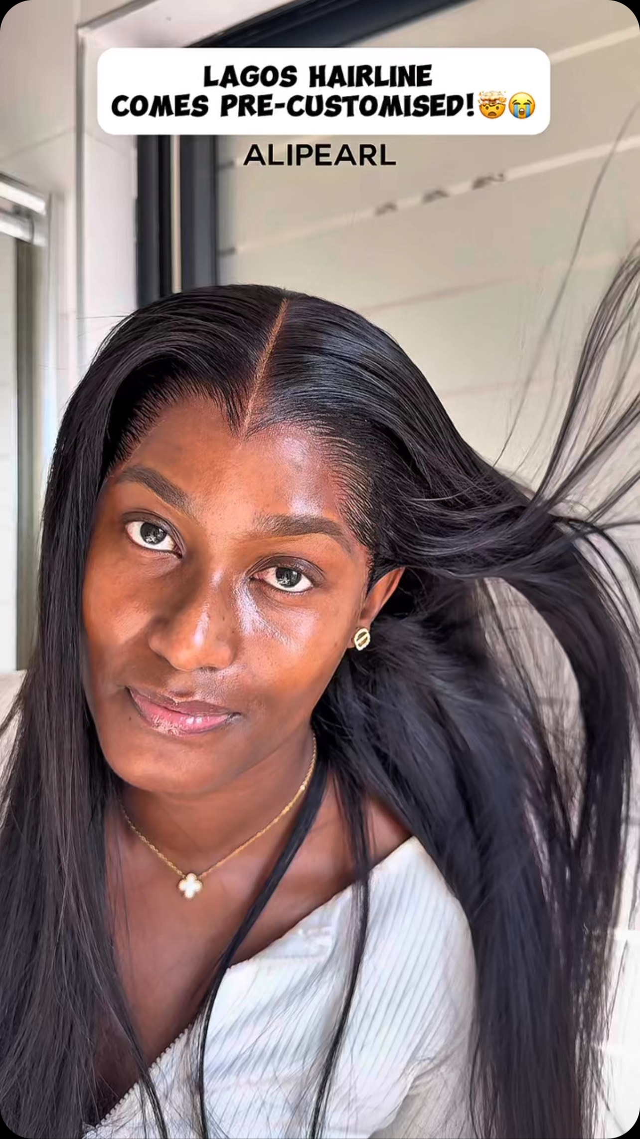 Instagram post by @sanele_baloyi for Alipearl Hair. Caption reads: Lagos hairline at the convenience of adding to....