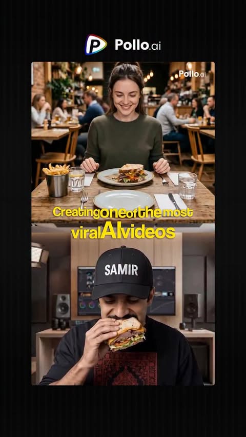 Instagram post by @samirahmadie for Pollo AI. Caption reads: [...] One photo of myself • Seedance 2 inside....