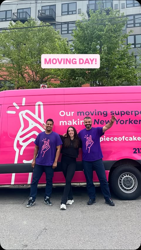 Instagram post by @melissaafter30 for Piece of Cake Moving & Storage®. Caption reads: Law school is done and life is officially in....