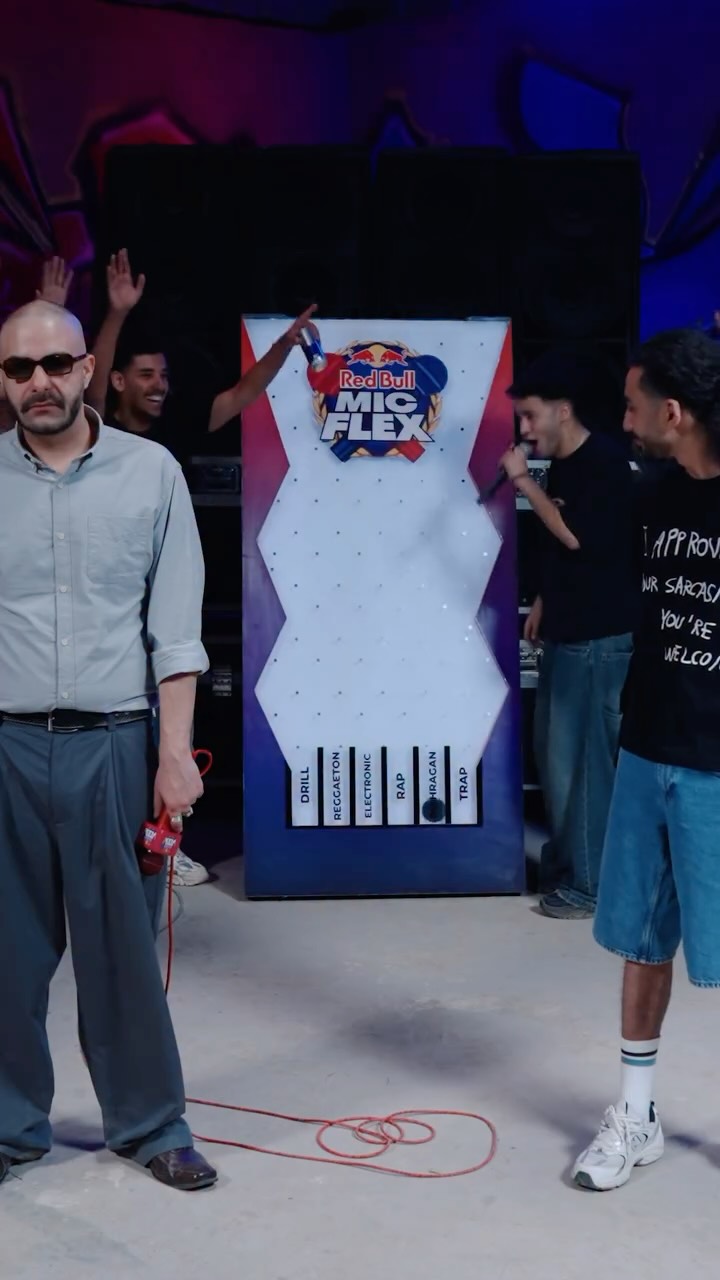 Instagram post by @mohabshady for Red Bull Egypt. Caption reads: ⁨ ⁨ ⁨ ⁨ تحدي الچنرات المرادي🎵مهرجان🎵....