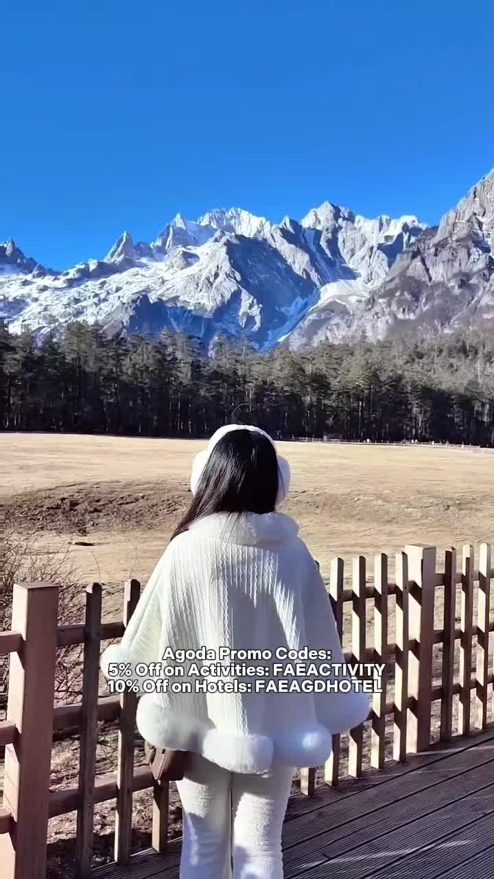 TikTok post by @faecelinee for agoda. Caption reads: From cable cars to breathtaking glaciers, Jade....