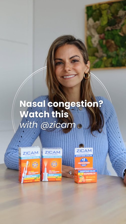 Instagram post by @drtaniaelliott for Zicam. Caption reads: #ZicamPartner One of my favorite ways to shorten....