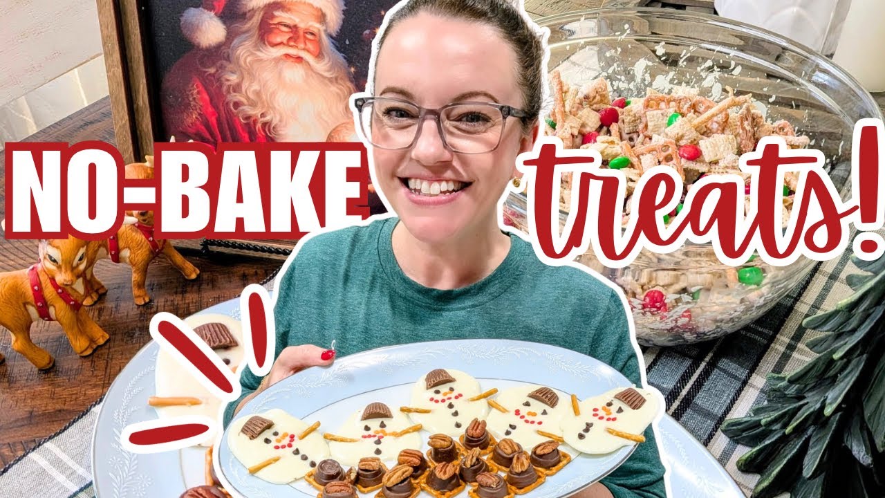 YouTube post by @MandyintheMaking for Seed. Caption reads: 🎅🏻3 Fast, Fun, and Festive No-Bake Christmas....