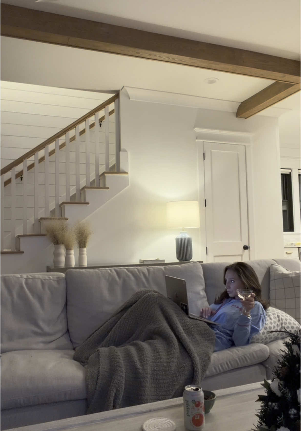 TikTok post by @elli.freeman for Poppi. Caption reads: Curating the perfect chic night in is easy…thanks....