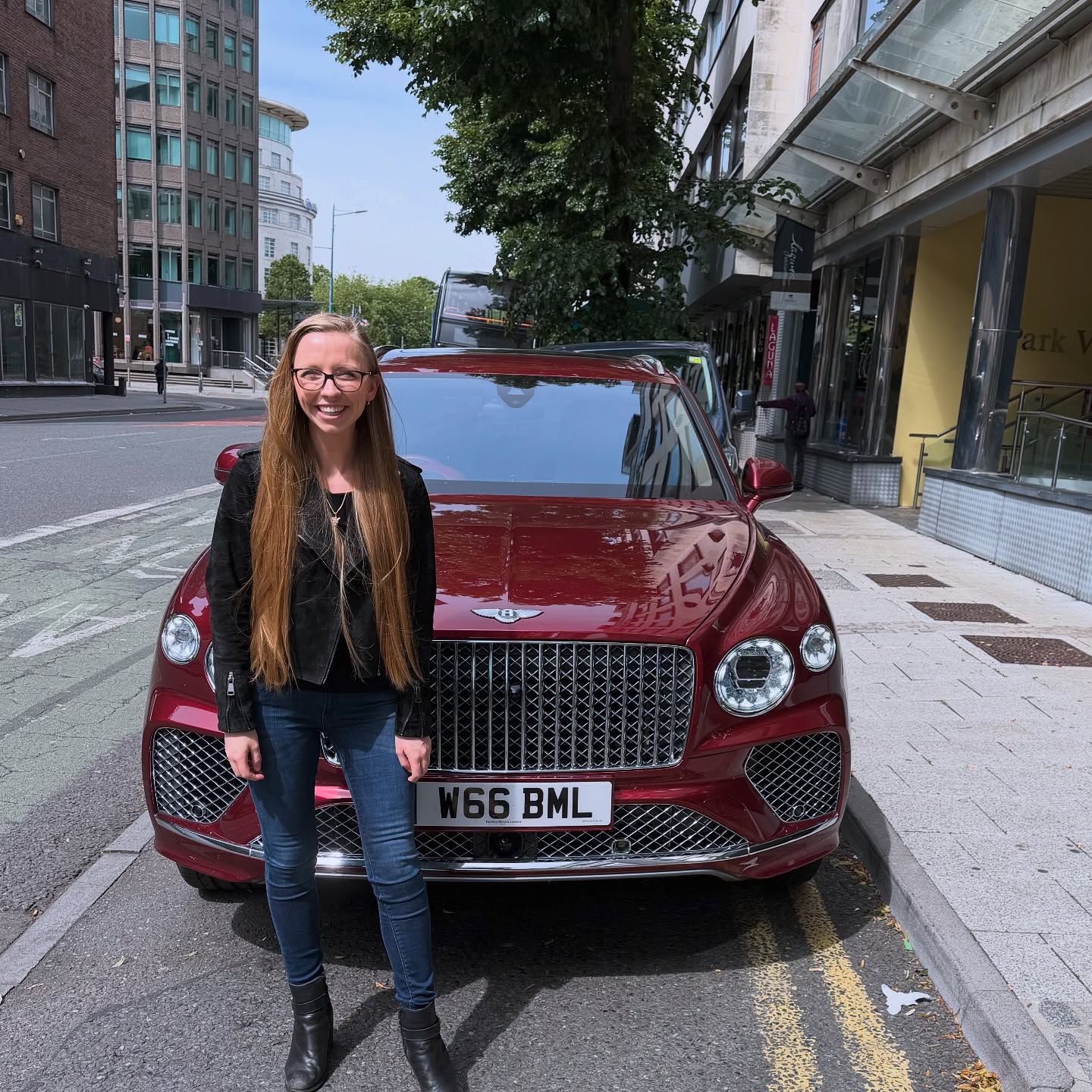 Instagram post by @annalapwoodorgan for Bentley Motors. Caption reads: [...] couple of weeks. Hugely grateful to....