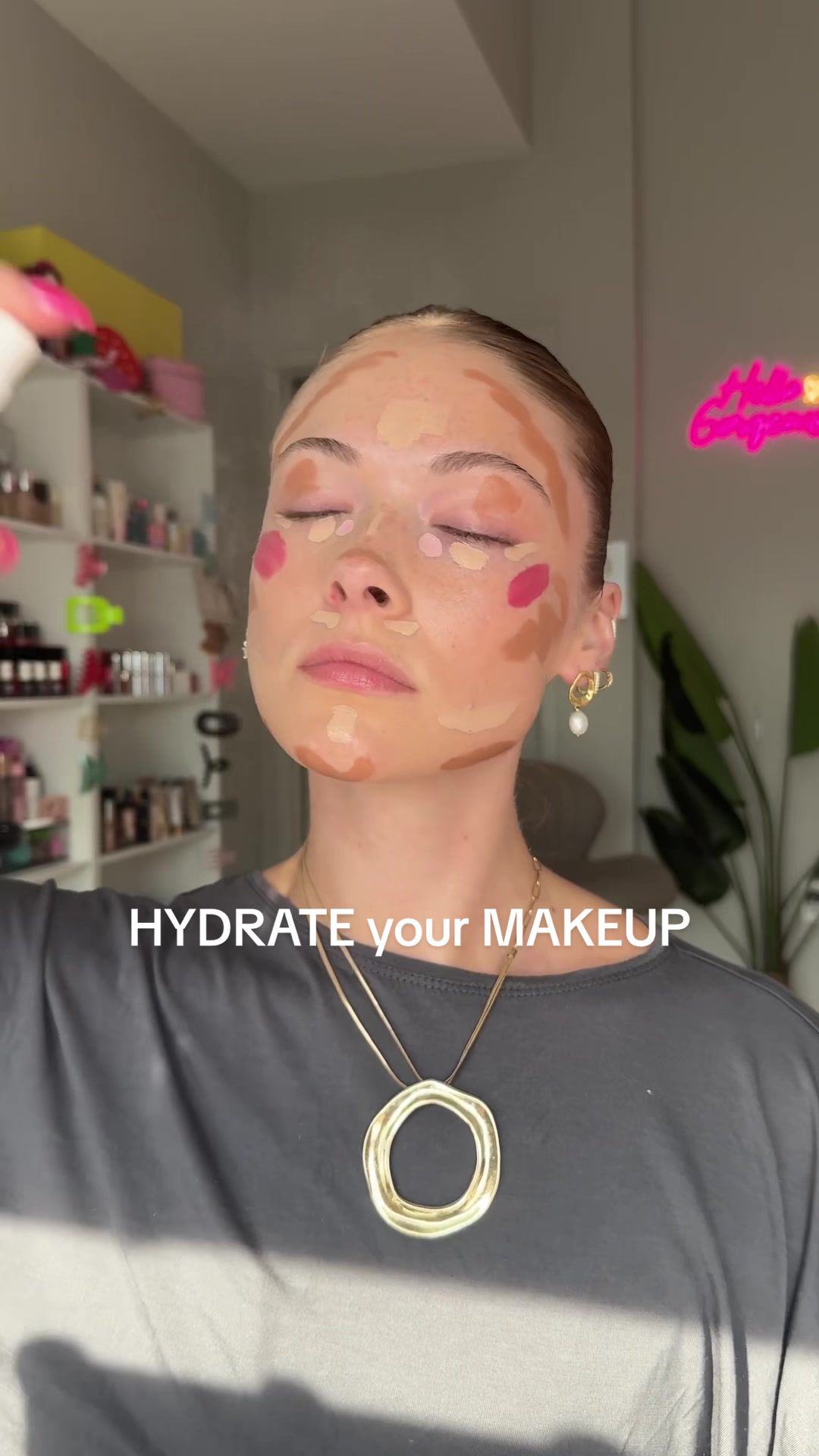 TikTok post by @kayla.ryann for Covergirl. Caption reads: #ad Dry, cakey makeup? I don’t know her🤭 Thanks....