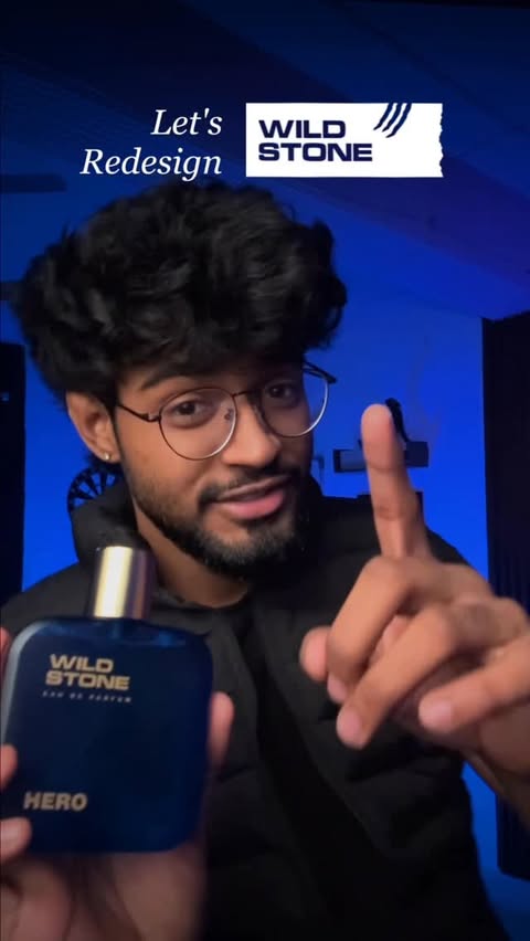Instagram post by @vasudesign18 for WILD STONE. Caption reads: The Best Men’s Perfume Taking India By Storm....