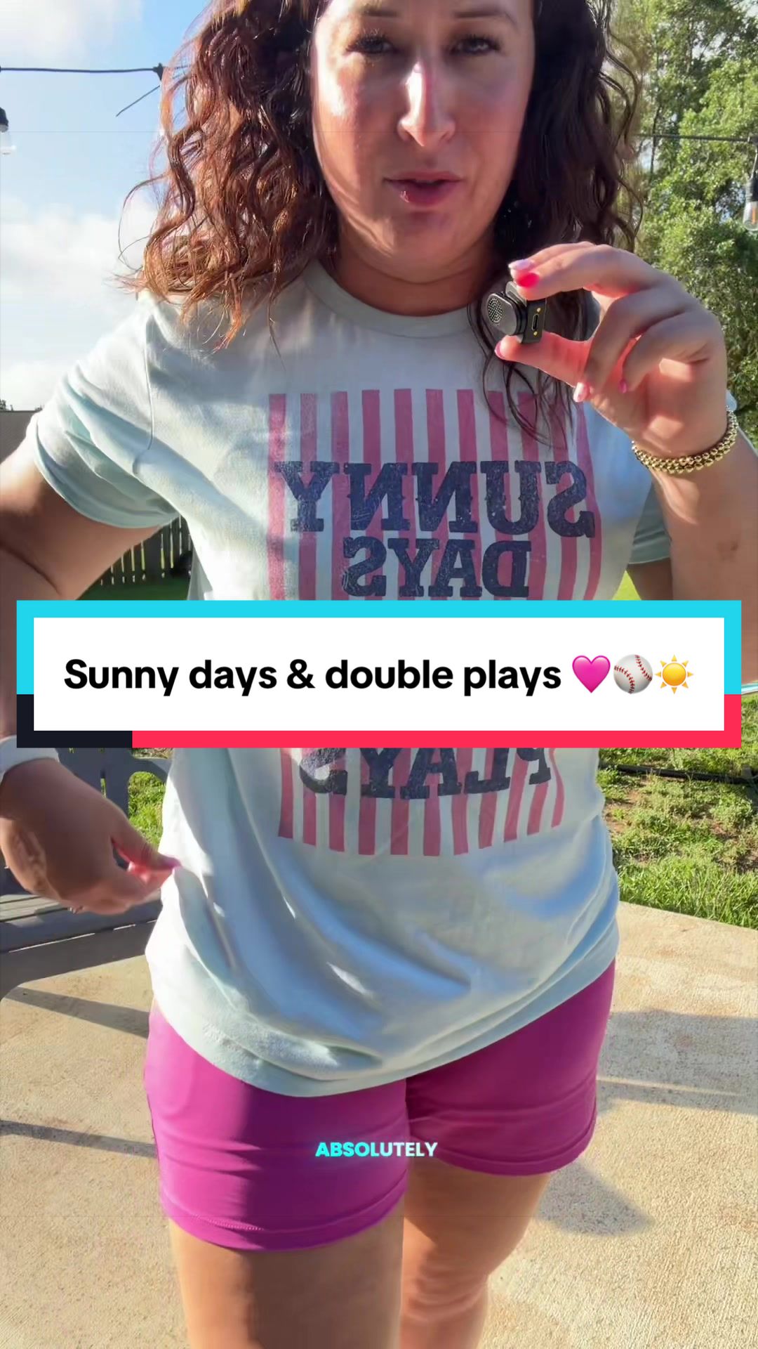 TikTok post by @jz4916 for PartyOnShop. Caption reads: [...] baseball with softball mamas! ☀️⚾️🩷....