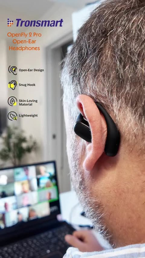 Instagram post by @fsen.diaries for Tronsmart. Caption reads: Open-ear comfort like never before 🎧✨ @tronsmart....