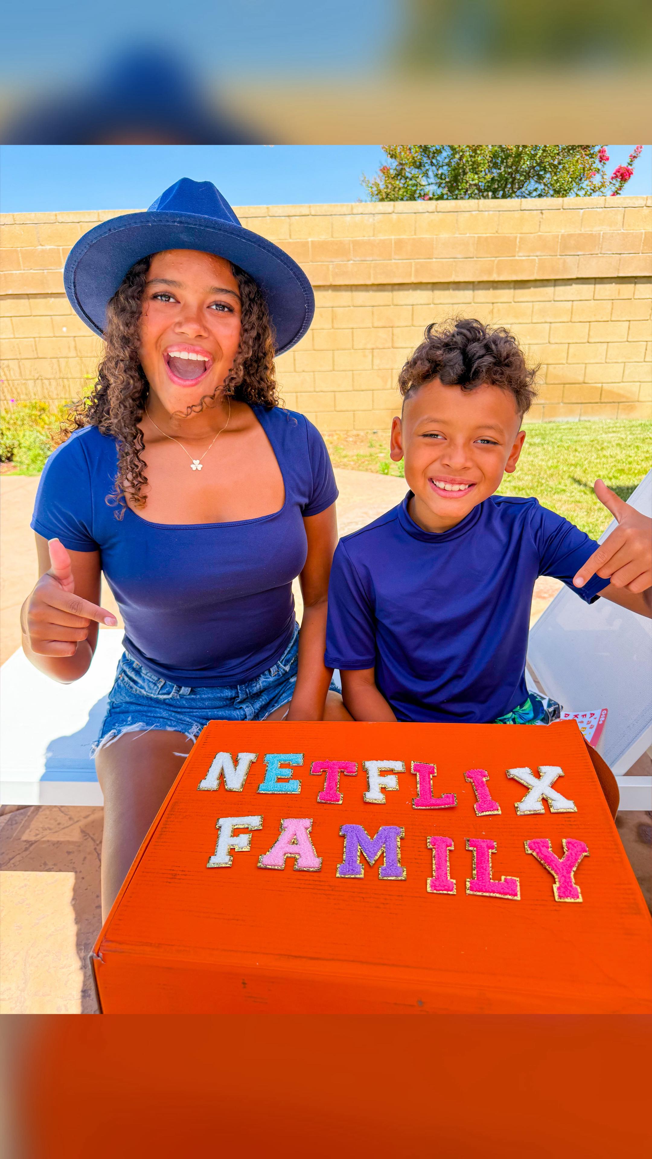 Instagram post by @mrs_williamzz for Netflix Family. Caption reads: #ad | 📣 @netflix sent some goodies for SUMMER ☀️....