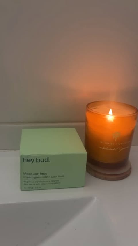 Instagram post by @hey.its.danni_ for Hey Bud Skincare. Caption reads: [...] hyperpigmentation clay mask from....