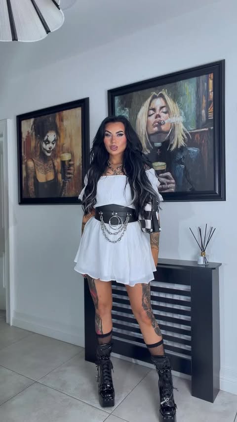 Instagram post by @rocknrollmama_x for KILLSTAR. Caption reads: [...] 🏷️ 👇🏼 Dress- *celestial night @killstar....