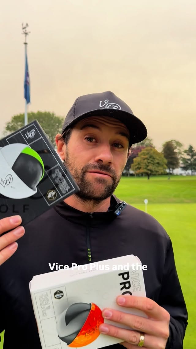 Instagram post by @carlociullogolf for VICE GOLF. Caption reads: Quick breakdown of the @vicegolf Pro vs Pro Plus....