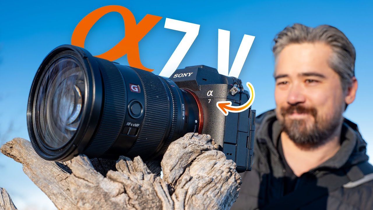 YouTube post by @PetaPixel for B&H Photo Video. Caption reads: Sony a7 V Review: Don't Call It a Comeback!.