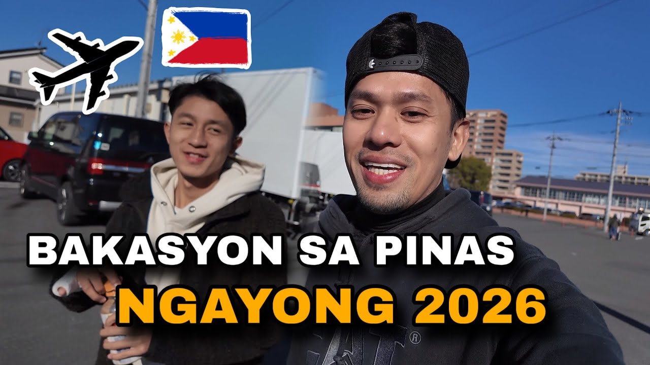 YouTube post by @jpinoyvlogs for Airalo. Caption reads: BAKASYON SA PINAS NGAYONG 2026 | Buhay sa Japan |....