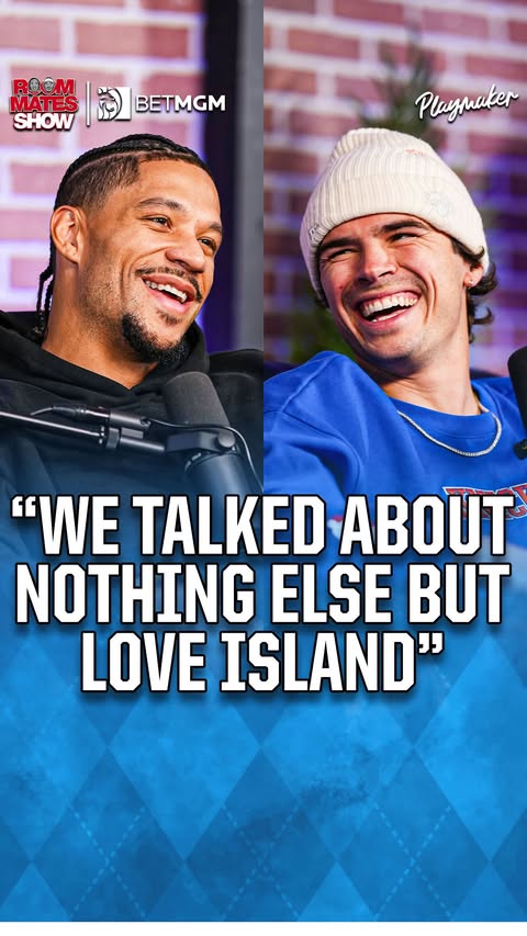 Instagram post by @theroommatesshow for BetMGM. Caption reads: [...] to the Love Island episode over the summer....