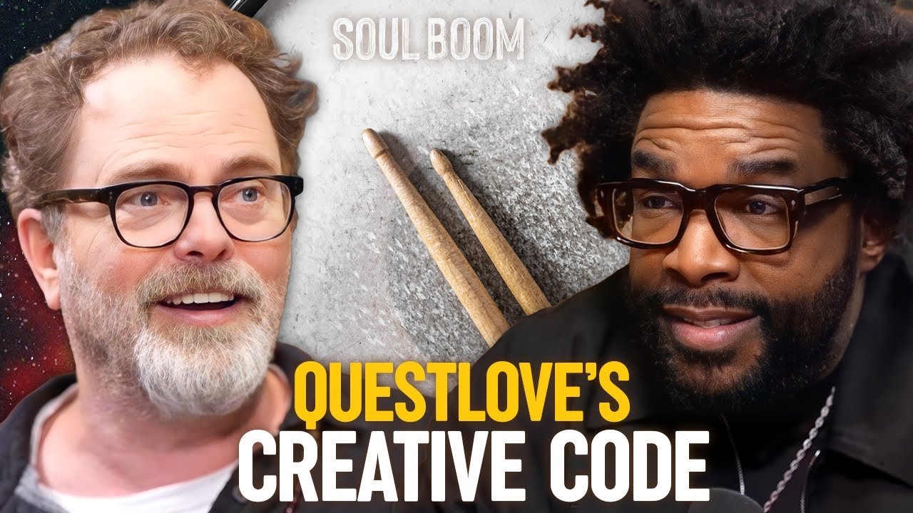 YouTube post by @SoulBoom for Bragg. Caption reads: Questlove's Secret to a Spiritual Awakening | Soul....