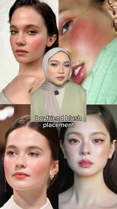 Instagram post by @eka0.9 for Revlon. Caption reads: boyfriend blush placement for round face shape?....