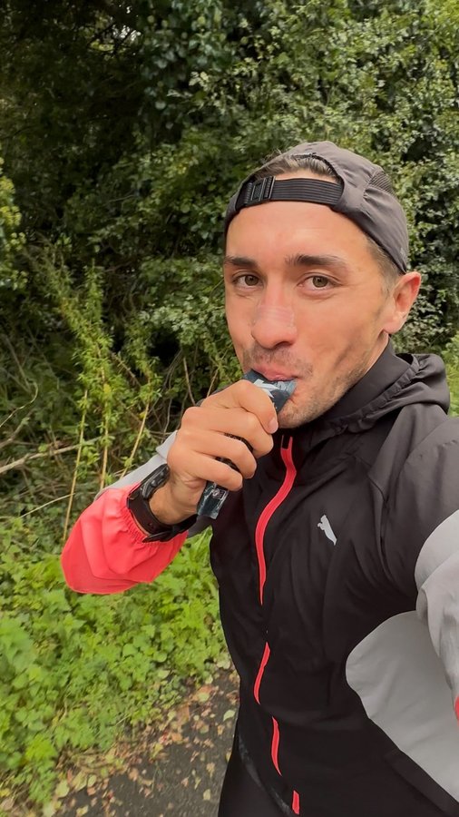 Instagram post by @gregoshea for Kinetica Sports. Caption reads: I’m running the Berlin marathon this weekend and I....