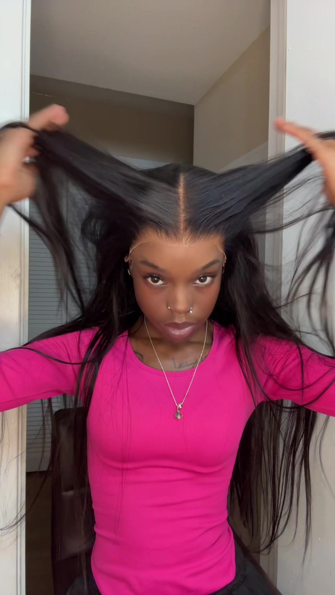 TikTok post by @imkaiifoo for Geeta Hair. Caption reads: [...] a beginner friendly wig ?🥰👀 shop @Geeta....