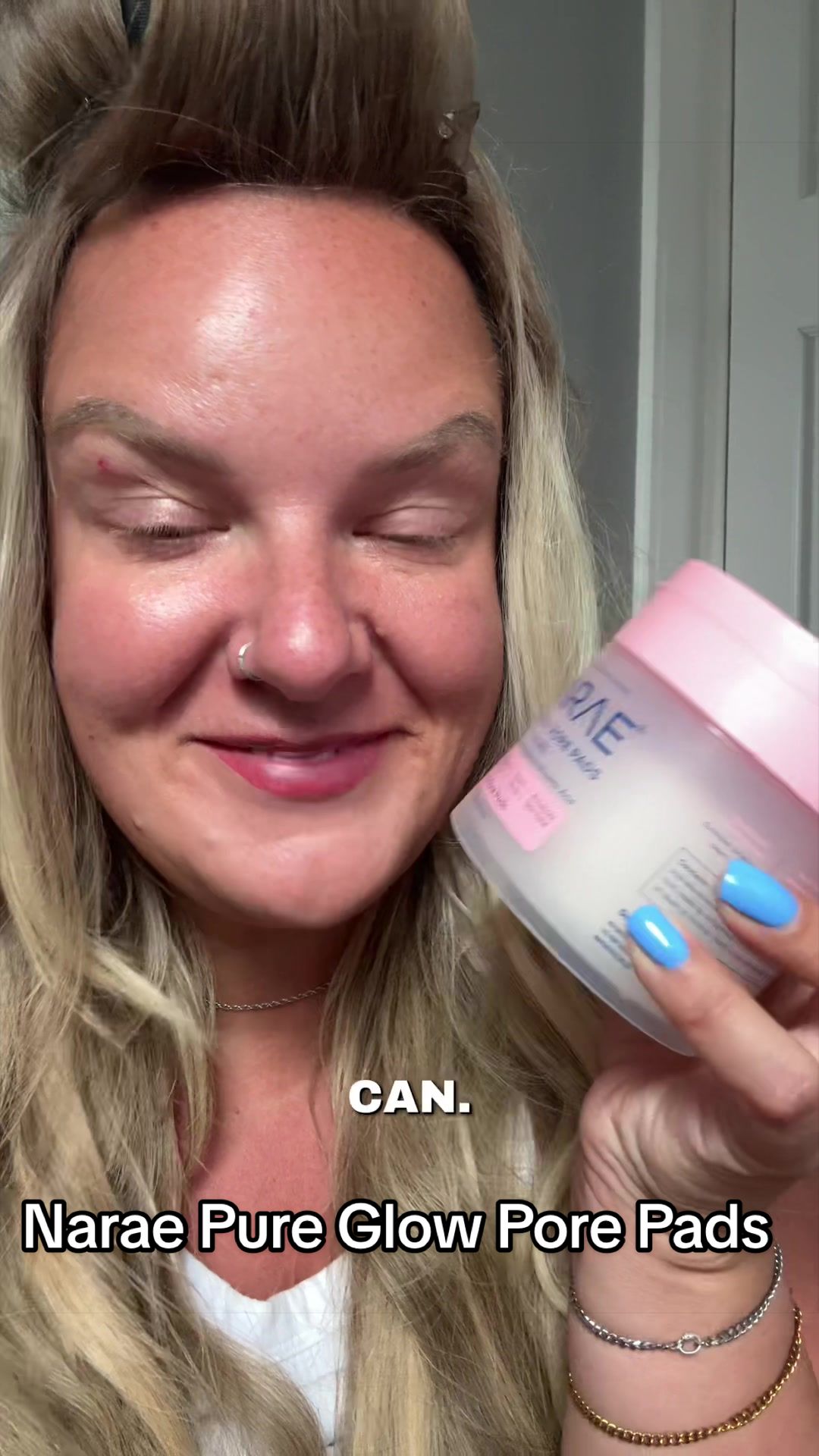 TikTok post by @whatlauraloves for Narae. Caption reads: The @Narae UK Pure Glow Pore Pads have NOT been....