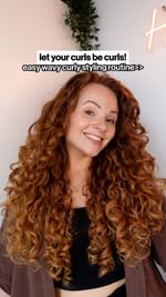 Instagram post by @hanzcurls for Cocunat. Caption reads: ad ✅ Save for a simple curly styling routine 

➡️....