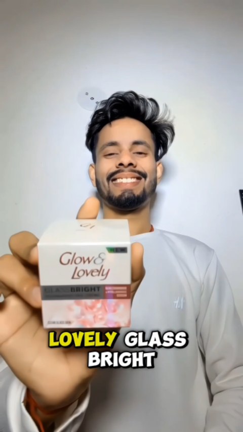 Instagram post by @mr_nawab_jiii for Glow & Lovely Indonesia. Caption reads: Glow that looks premium but costs only ₹75? Yes,....