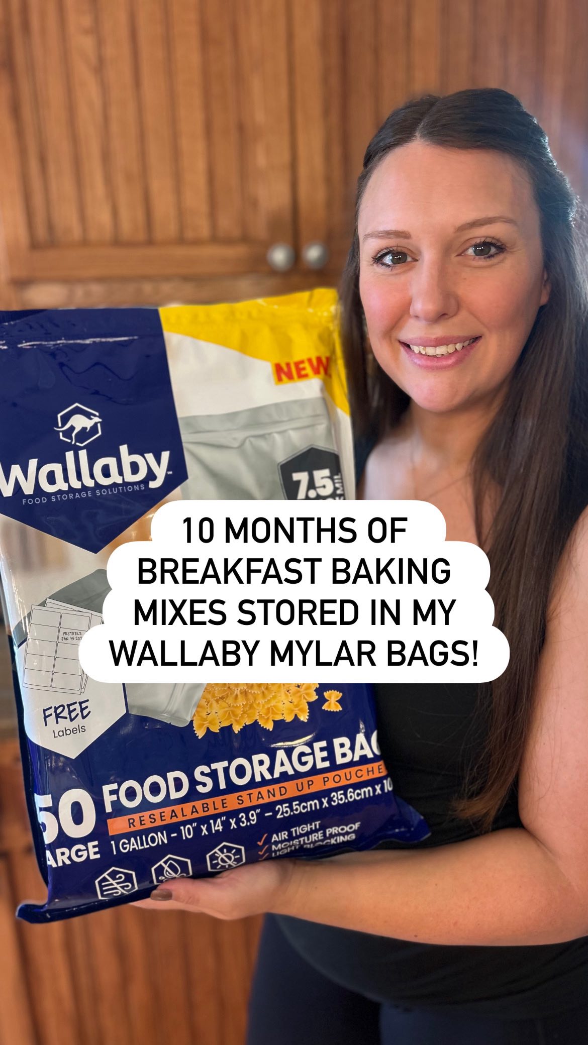 Instagram post by @thatoklahomama for Wallaby Goods. Caption reads: Just stocked up on 10 months’ worth of homemade....