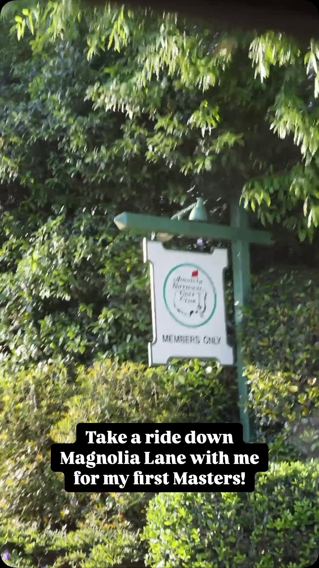 Instagram post by @mavmcnealy for MGM Resorts. Caption reads: Take a ride down Magnolia Lane with me as I arrive....