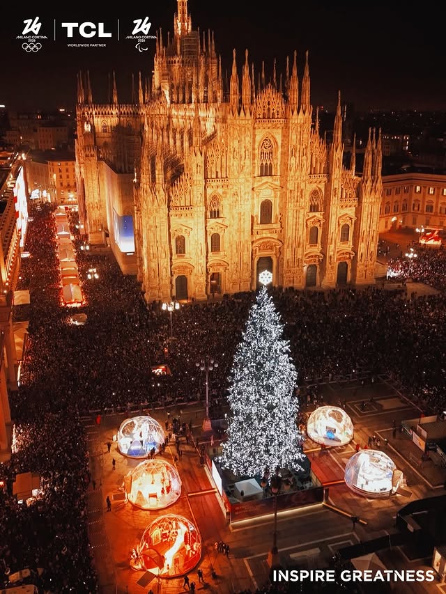 Instagram post by @tclbrand for Olympics. Caption reads: [...] the Wishes for Greatness as the Winter....